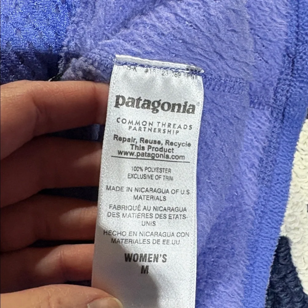 Patagonia Retool Snap Fleece Pullover Purple Sweatshirt sz M - Picture 7 of 8